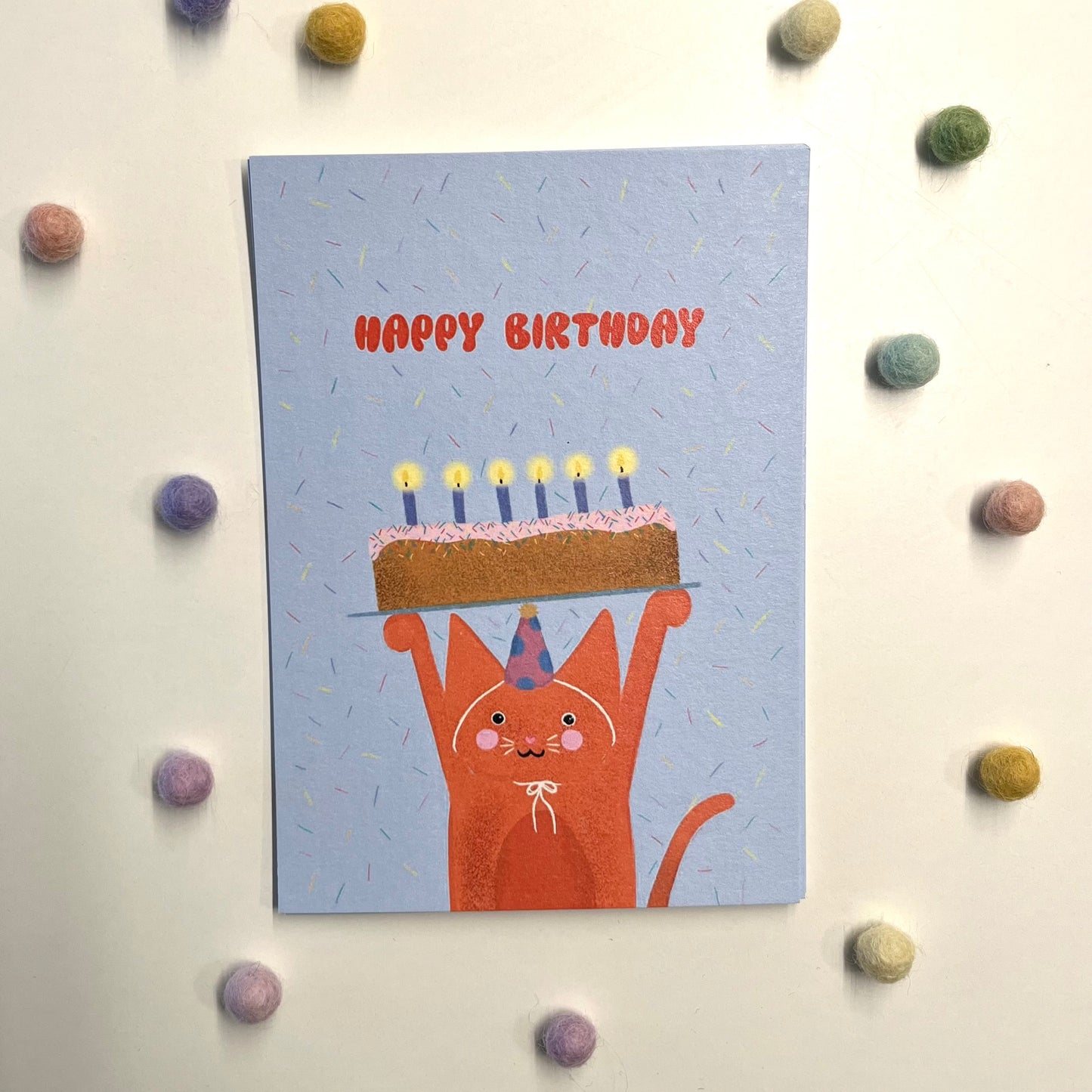 Postkarte Geburtstag | Katze