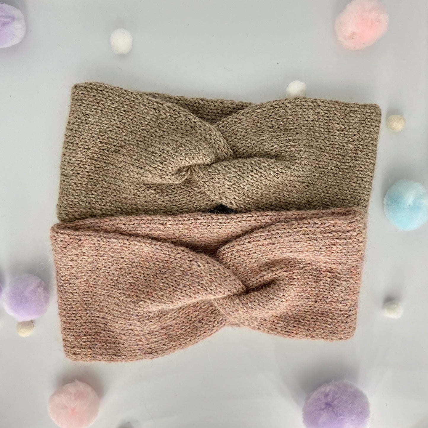Stirnband | Knotenstirnband | rosa | Wolle | Damen
