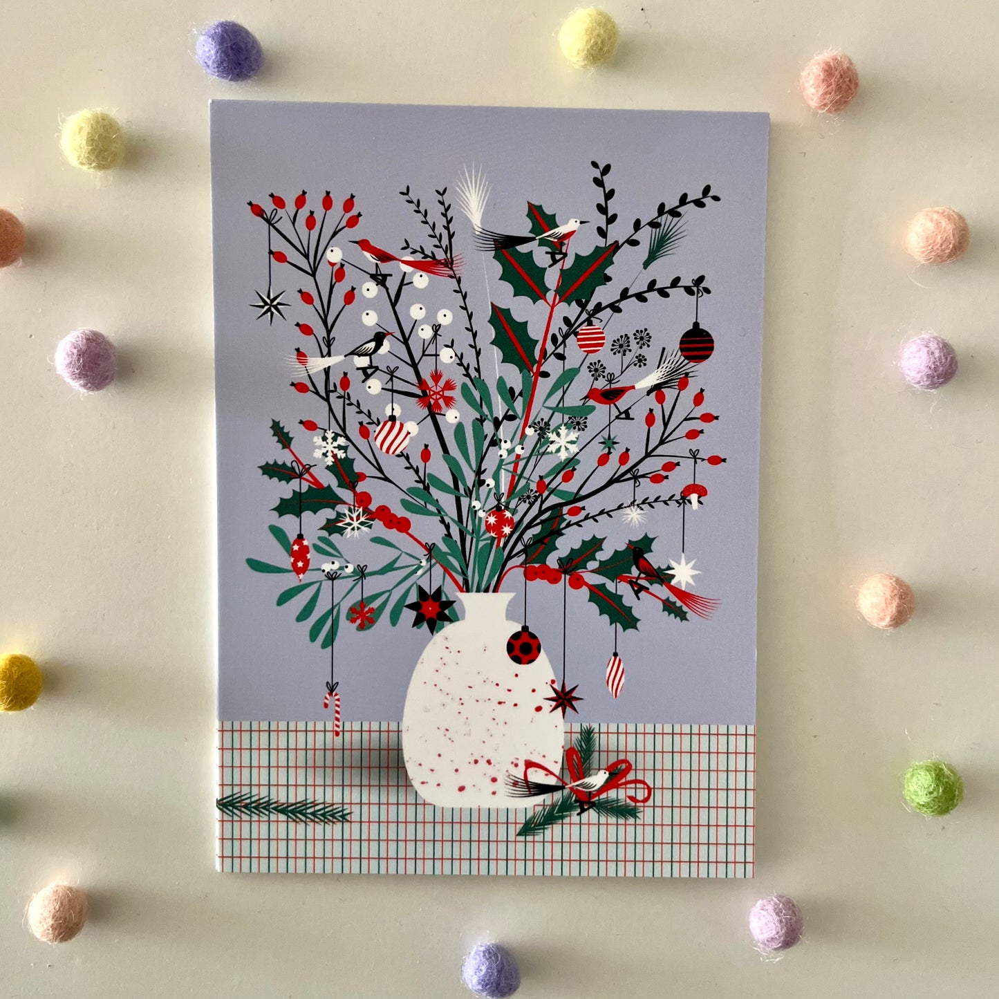 Postkarte Weihnachten | Weihnachtsstrauss