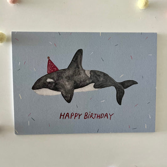 Postkarte Orca | Graublau