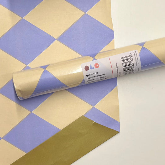 Geschenkpapier Raute | Vanille + Eisblau