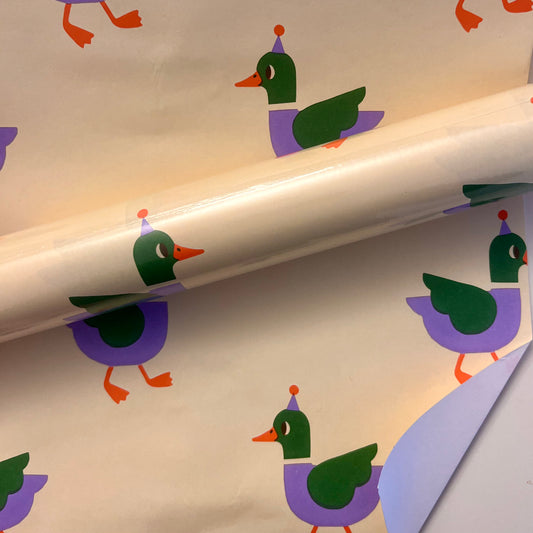Geschenkpapier Ente | Partyhut