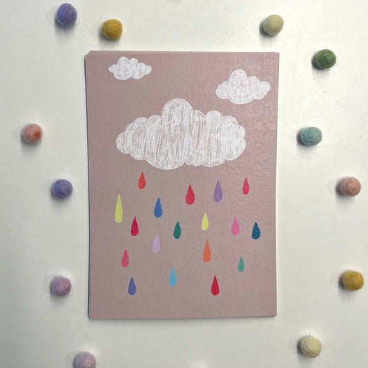 Postkarte Wolke | Regenbogen