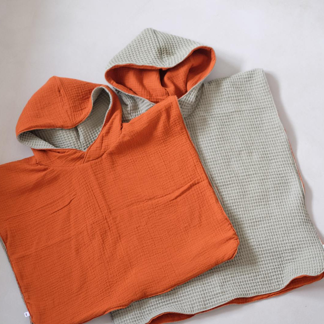 Badeponcho | Poncho zweifarbig